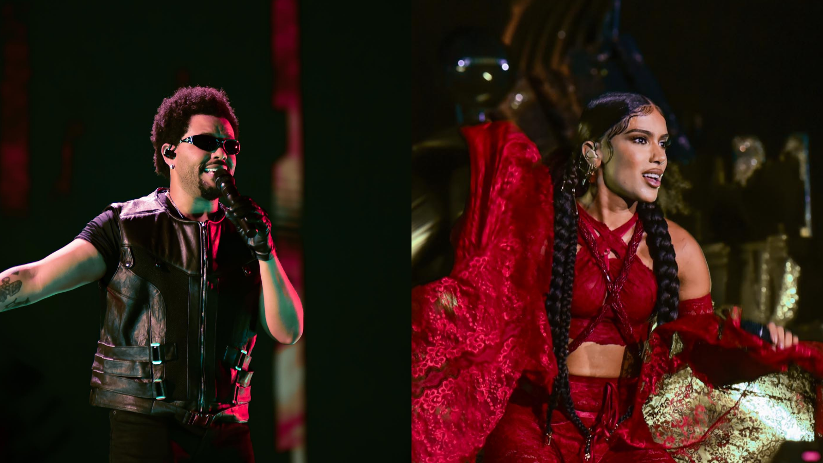 The Weeknd e Anitta cantaram juntos em um show no Engenhão, no domingo (26)