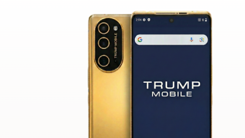 Ilustração do novo modelo de celular da Trump Mobile