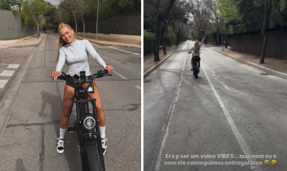 virginia andando de bicicleta