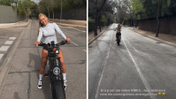 Virginia publica vídeo andando de bicicleta com Vini Jr.: "Amor, cuidado"
