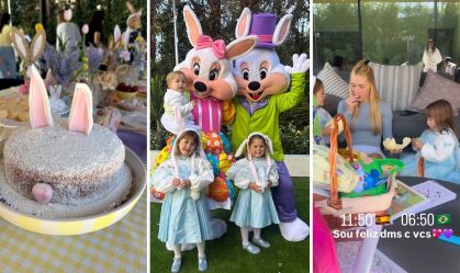 Virginia comemora domingo de Páscoa com os filhos