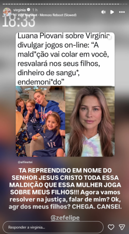 Virginia Fonseca chora ao rebater declaração de Piovani sobre filhos da empresária • Instagram/Virginia Fonseca