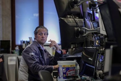 Operador na bolsa de Nova York em 23 de abril de 2026