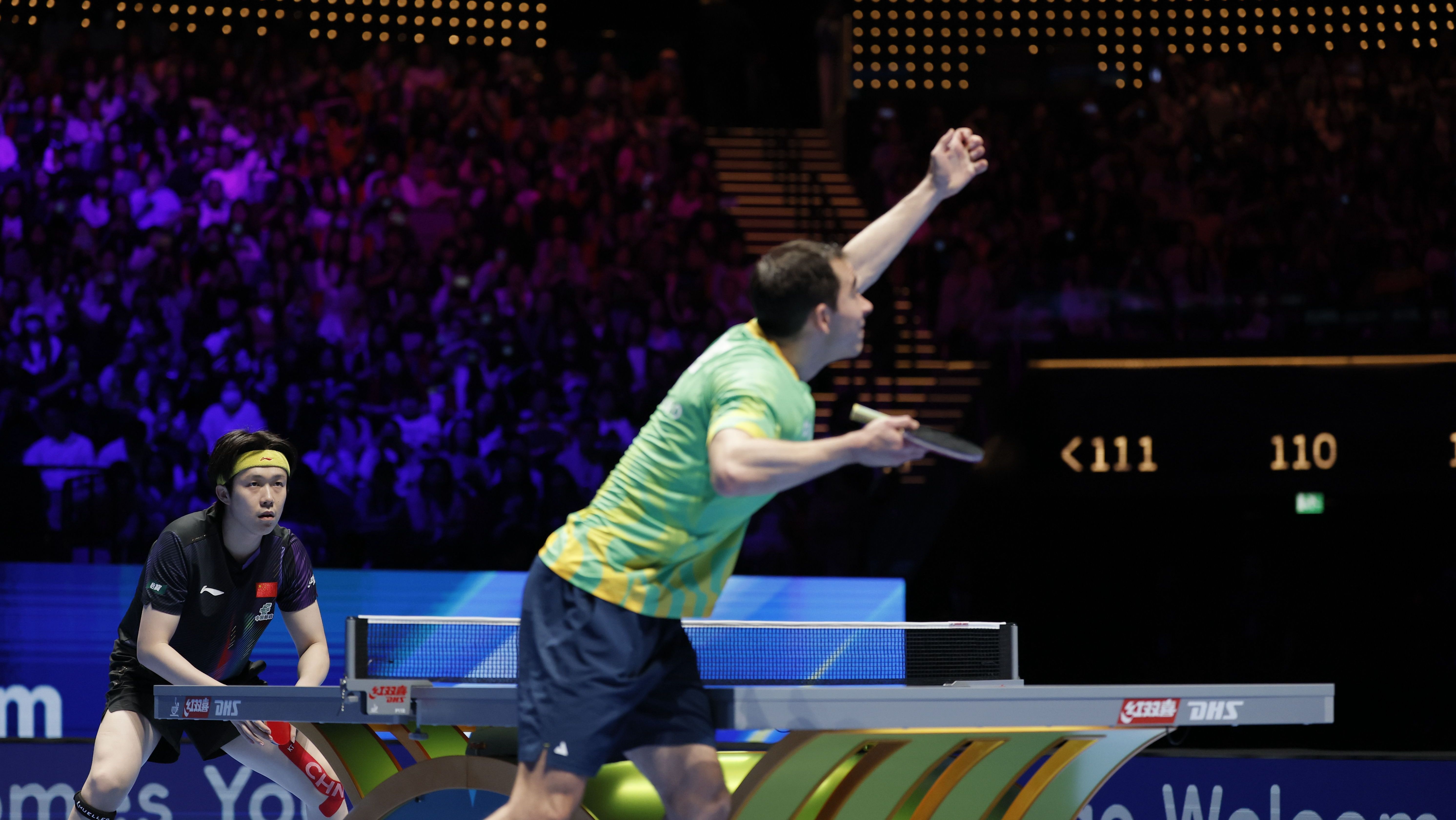 Hugo Calderano perdeu para Wang Chuqin no semifinal