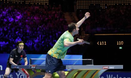 Hugo Calderano perdeu para Wang Chuqin no semifinal