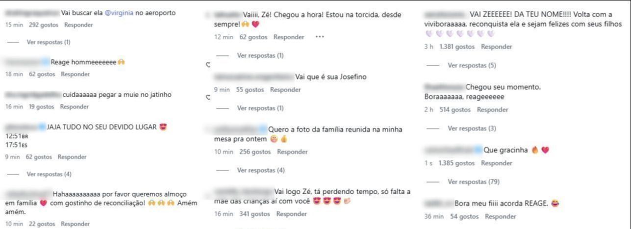 Internautas invadem perfil de Zé Felipe com pedidos de reconciliação • Reprodução