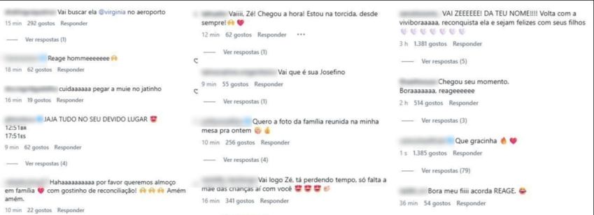Internautas invadem perfil de Zé Felipe com pedidos de reconciliação • Reprodução