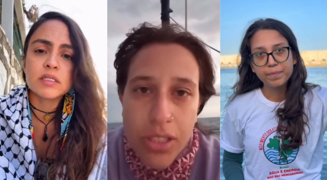 Três brasileiras de flotilha com destino a Gaza são detidas por Israel