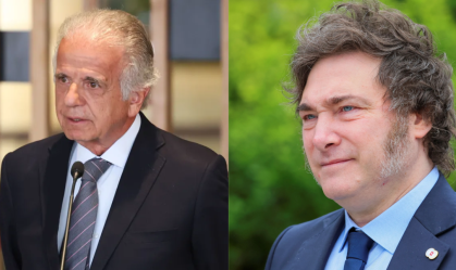 O ministro da Defesa, José Múcio, e o presidente da Argentina, Javier Milei