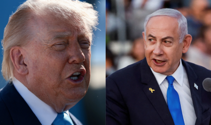 O presidente dos EUA, Donald Trump, e o primeiro-ministro de Israel, Benjamin Netanyahu