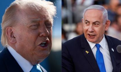 O presidente dos EUA, Donald Trump, e o primeiro-ministro de Israel, Benjamin Netanyahu