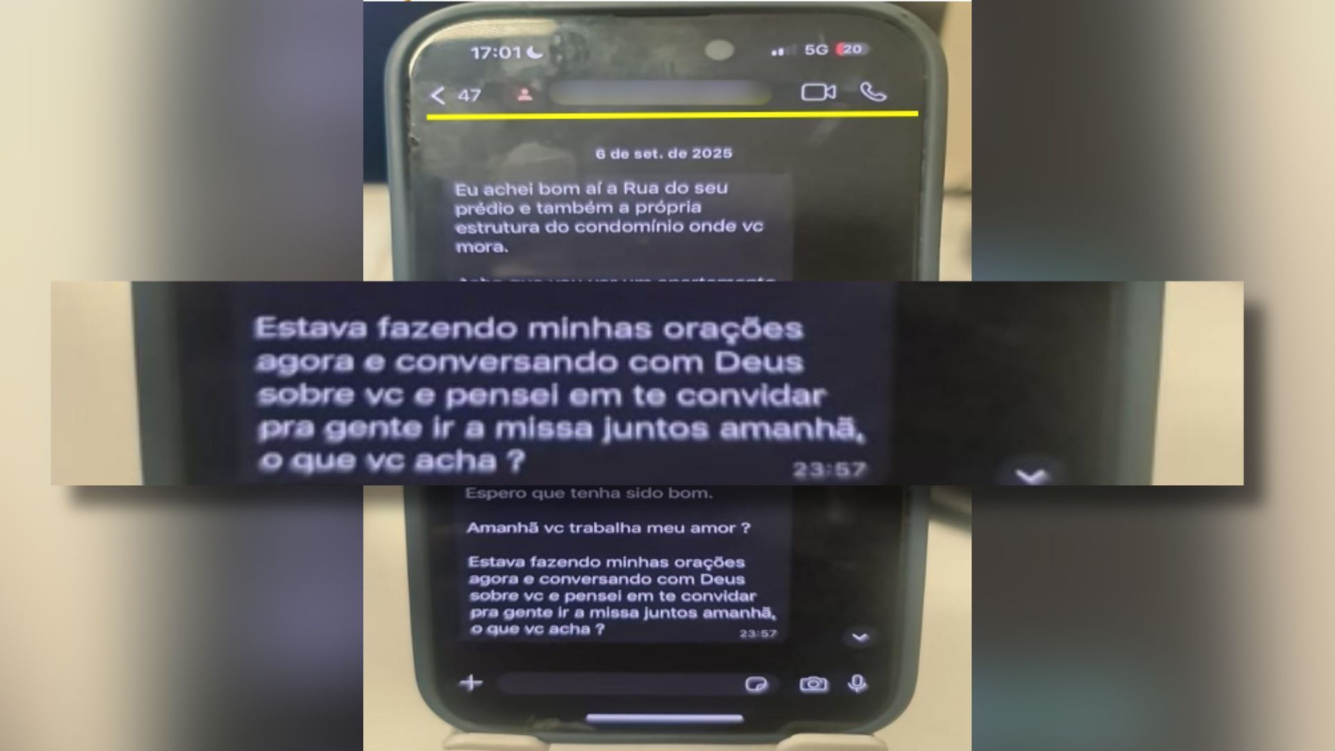 Imagens mostram o tenente-coronel Geraldo Neto convidando a Soldado para ir à missa • Reprodução • CNN Brasil