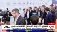 Veja a chegada de Carlo Ancelotti para a convocação da Seleção Brasileira