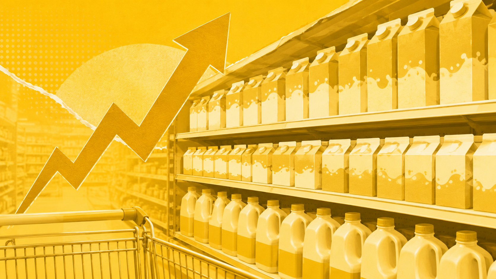 Inflação nos alimentos atinge leite