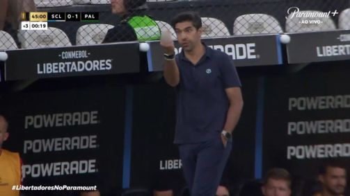 Abel Ferreira fez gesto obsceno em Sporting Cristal x Palmeiras