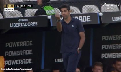 Abel Ferreira fez gesto obsceno em Sporting Cristal x Palmeiras