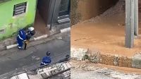 Vídeo mostra equipe da Sabesp trabalhando momentos antes de explosão em SP