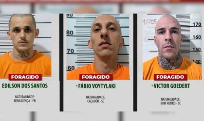 FORAGIDOS ERRO NOME PRESÍDIO SC