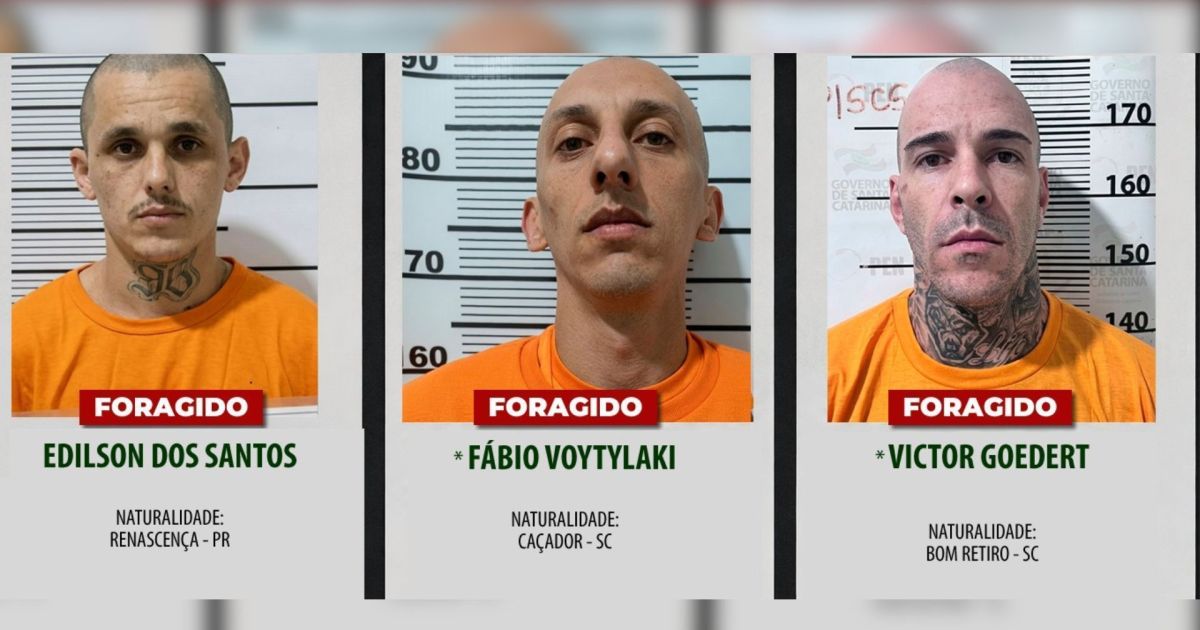 Fuga em prisão de SC: nomes são divulgados com erro e diretoria é ...