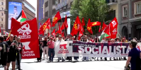 Marcha em Madri cobra melhoria salarial no dia do trabalho
