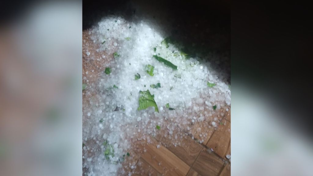 Cidades da Região Sul do país são atingidas por chuva de granizo