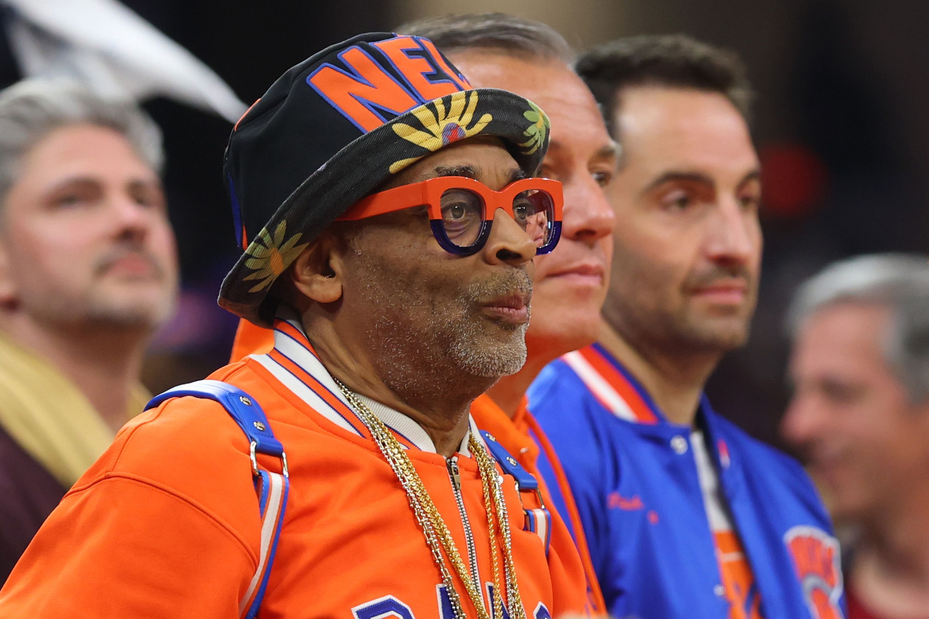 Spike Lee foi a Cleveland e acompanhou a vitória que deu o título do Leste aos Knicks • Gregory Shamus/Getty Images