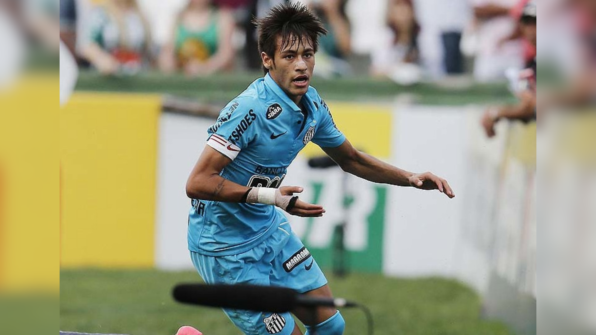 Neymar na última vitória com o Santos contra o Coritiba