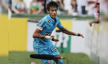 Neymar na última vitória com o Santos contra o Coritiba
