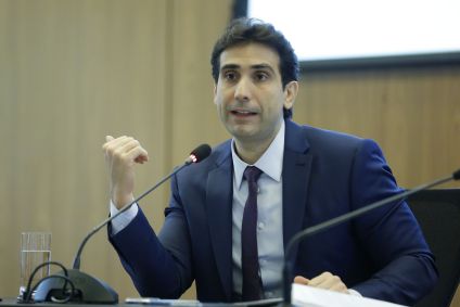 Presidente do Banco Central do Brasil, Gabriel Galípolo, durante a apresentação do Relatório de Política Monetária