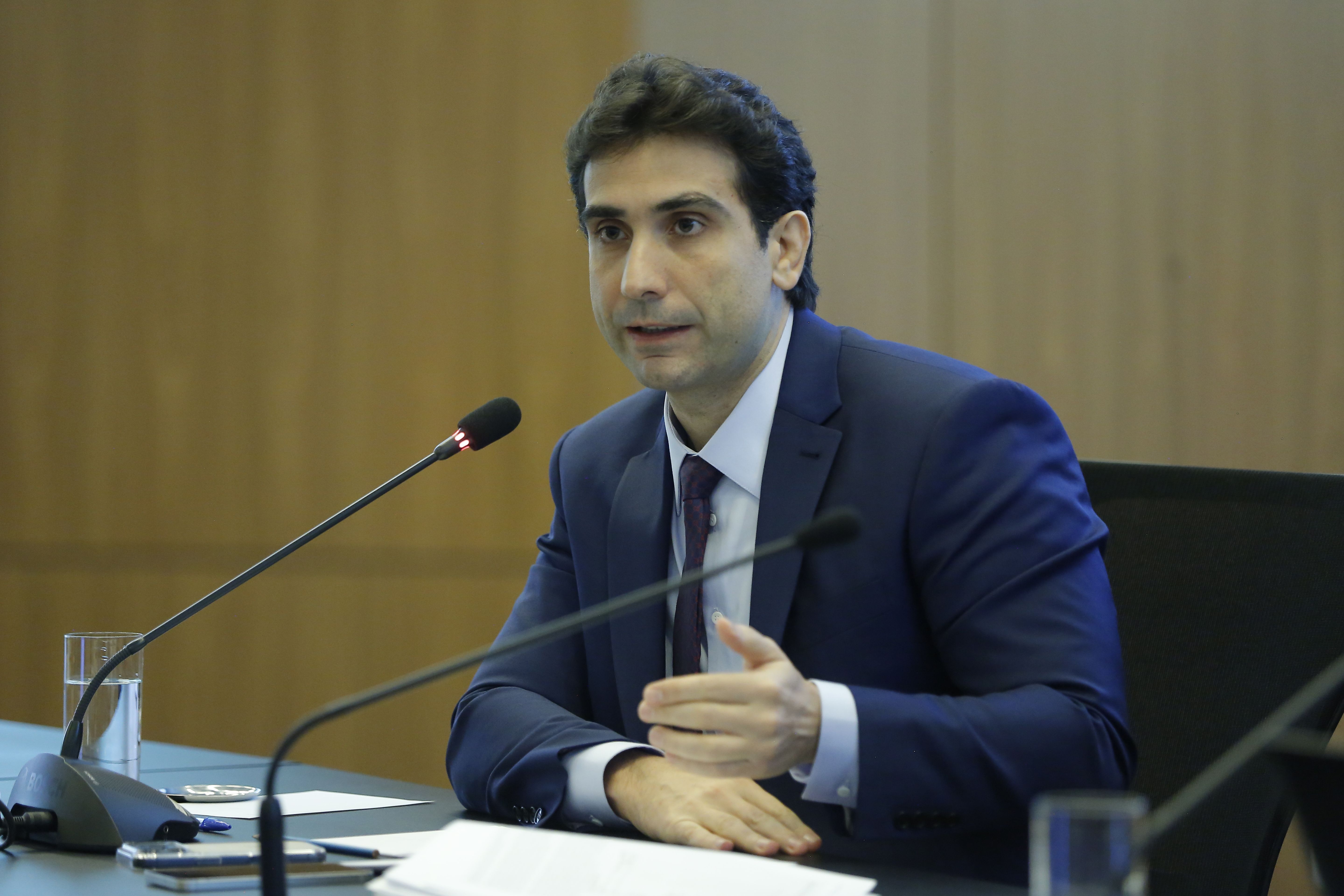 Presidente do Banco Central do Brasil, Gabriel Galípolo, durante a apresentação do Relatório de Política Monetária