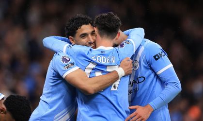 Omar Marmoush marcou um dos gols do City contra o Crystal Palace