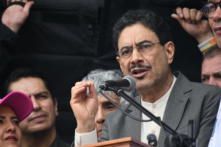 Presidential candidate Ivan Cepeda takes part during a rally event in the southern city of Pasto, Colombia may 15, 2026. (Photo by: Camilo Erasso/Long Visual Press/Universal Images Group via Getty Images) • Long Visual Press/Universal Imag