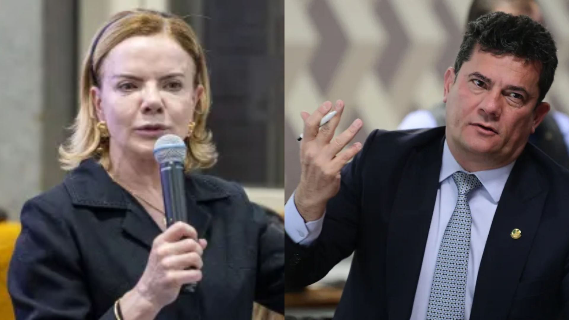 Gleisi chama Moro de “biruta de aeroporto” e “juiz ladrão”; senador rebate