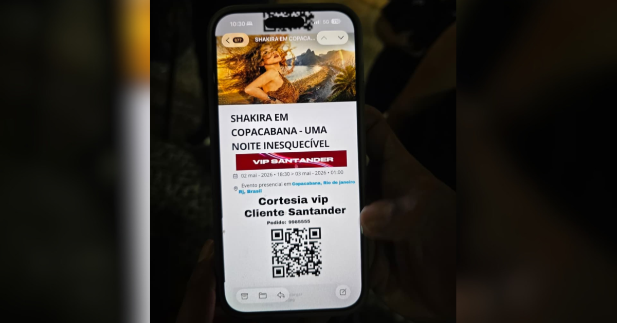 Homem é preso por vender ingresso de R$ 1,5 mil para show da Shakira no Rio