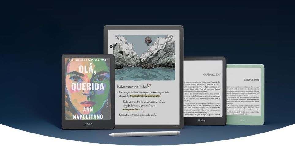 Kindle Scribe e Kindle Scribe Colorsoft chegam ao Brasil nesta terça-feira (12) • Divulgação/Amazon