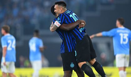 Celebração de gol da Inter de Milão sobre a Lazio