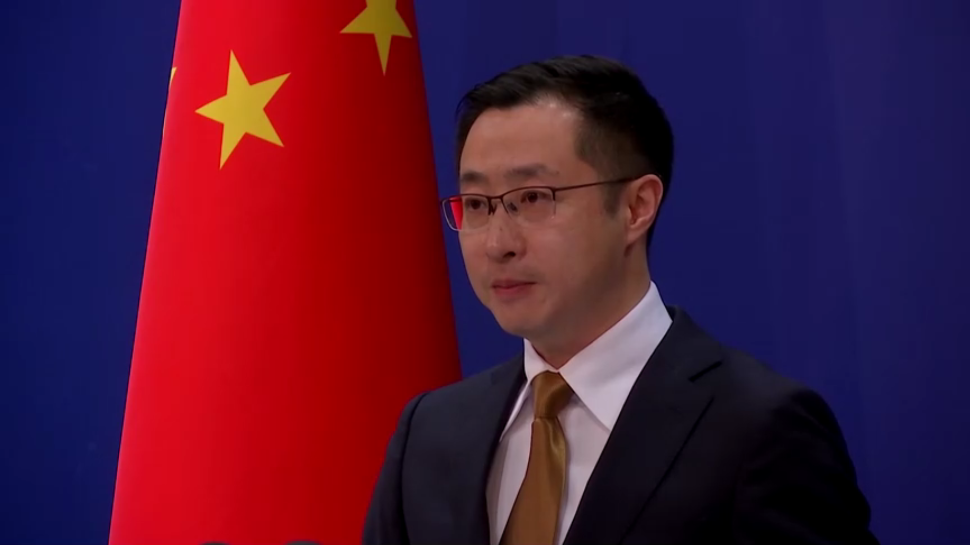 Lin Jian, porta-voz do Ministério das Relações Exteriores da China em coletiva