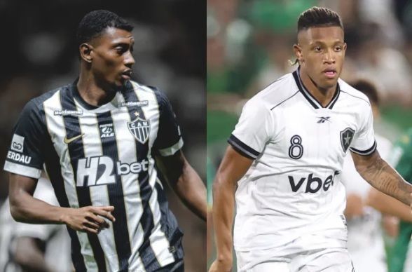 Mateo Cassierra, do Atlético, (à esq.), e Danilo, do Botafogo (à dir.)