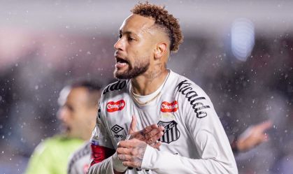 Neymar durante Santos x RB Bragantino