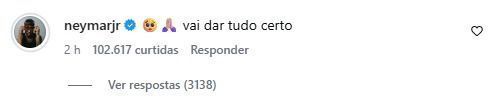 Neymar responde oração de criança • Reprodução / Instagram