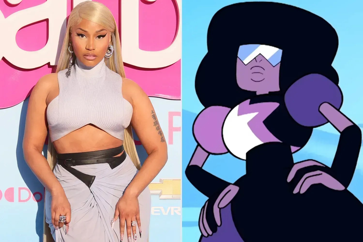 Nicki Minaj como Sugilite em "Steven Universe" • Rodin Eckenroth/WireImage; Cartoon Network