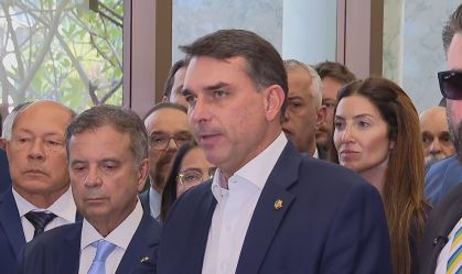O senador Flávio Bolsonaro (PL), pré-candidato à Presidência da República