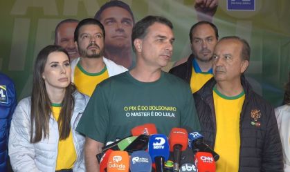 O senador e pré-candidato à Presidência da República, Flávio Bolsonaro
