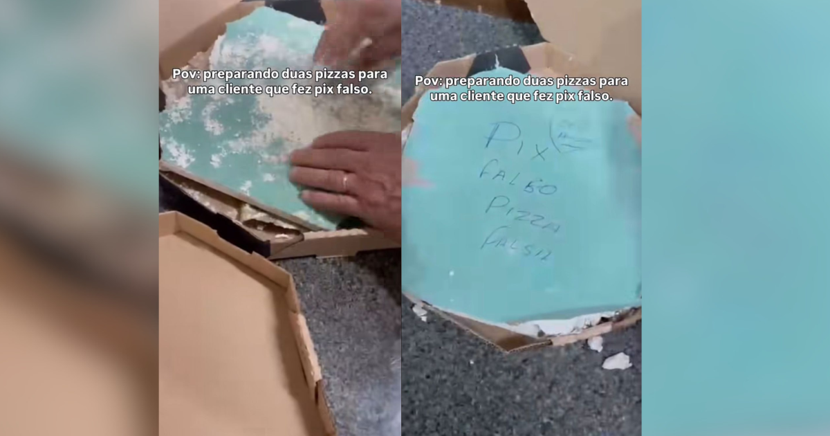 Cliente tenta dar golpe em pizzaria e recebe “pizza de gesso”; entenda