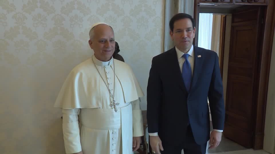 Marco Rubio e papa Leão XIV