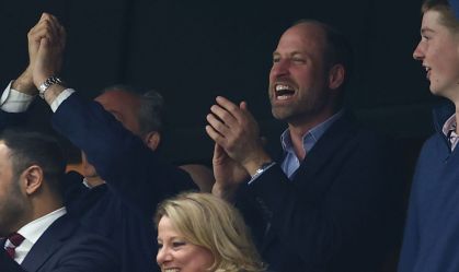 Príncipe William durante partida da Europa League