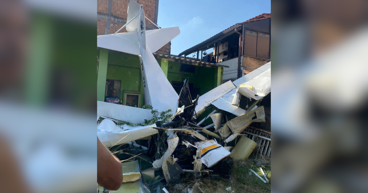 Avião de pequeno porte cai em Nova Iguaçu (RJ); piloto morreu em acidente