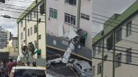 "Motor estava na minha porta", diz moradora sobre queda de avião em BH