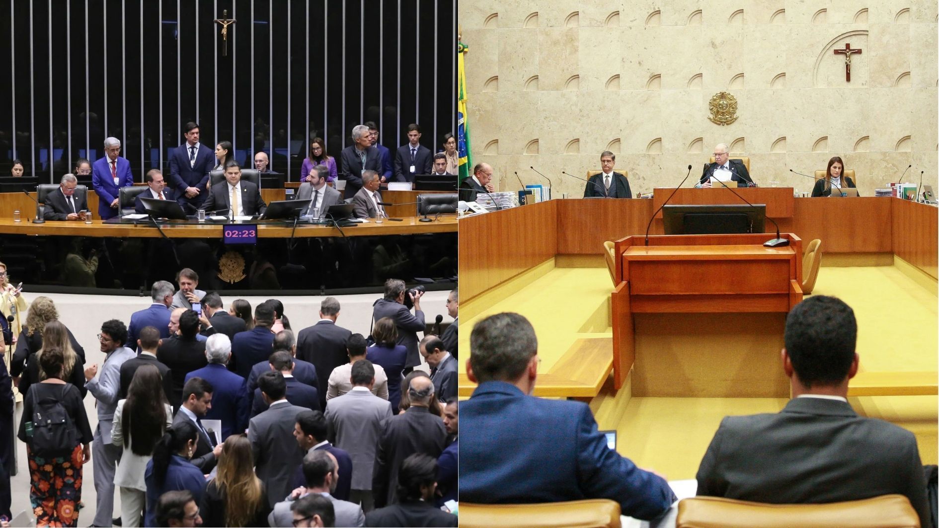 Plenário Congresso e plenário do STF