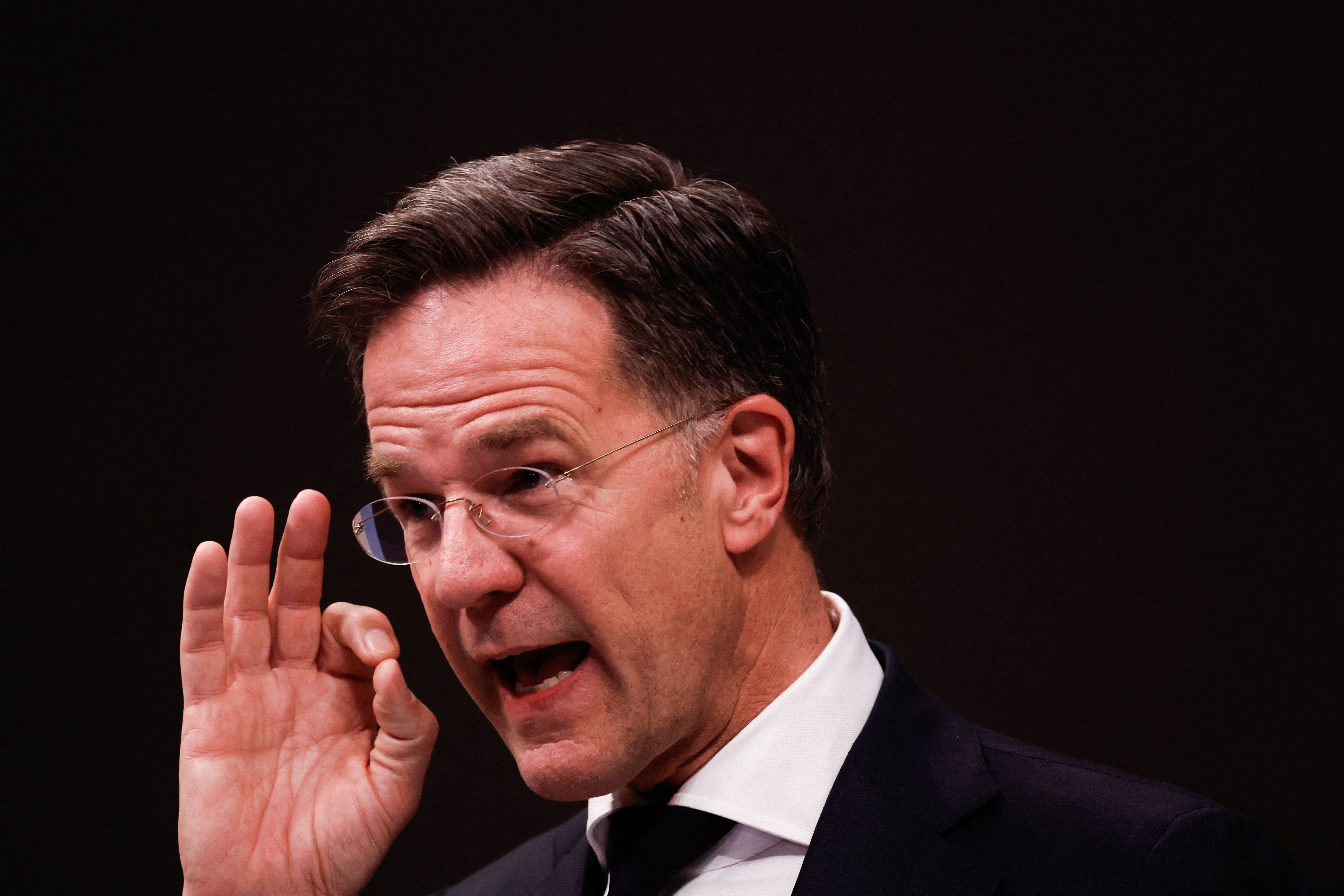 Secretário-geral da Otan Mark Rutte em Praga